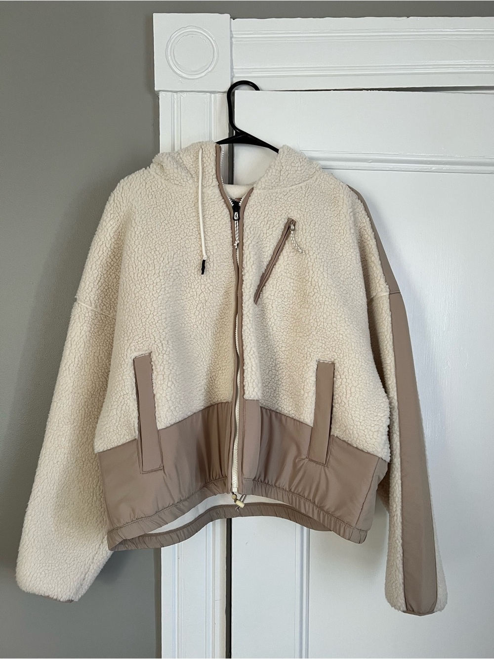 Cream Sherpa Jacket